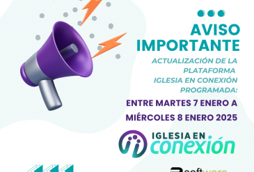 Actualización programada entre 7 y 8 Enero 2025